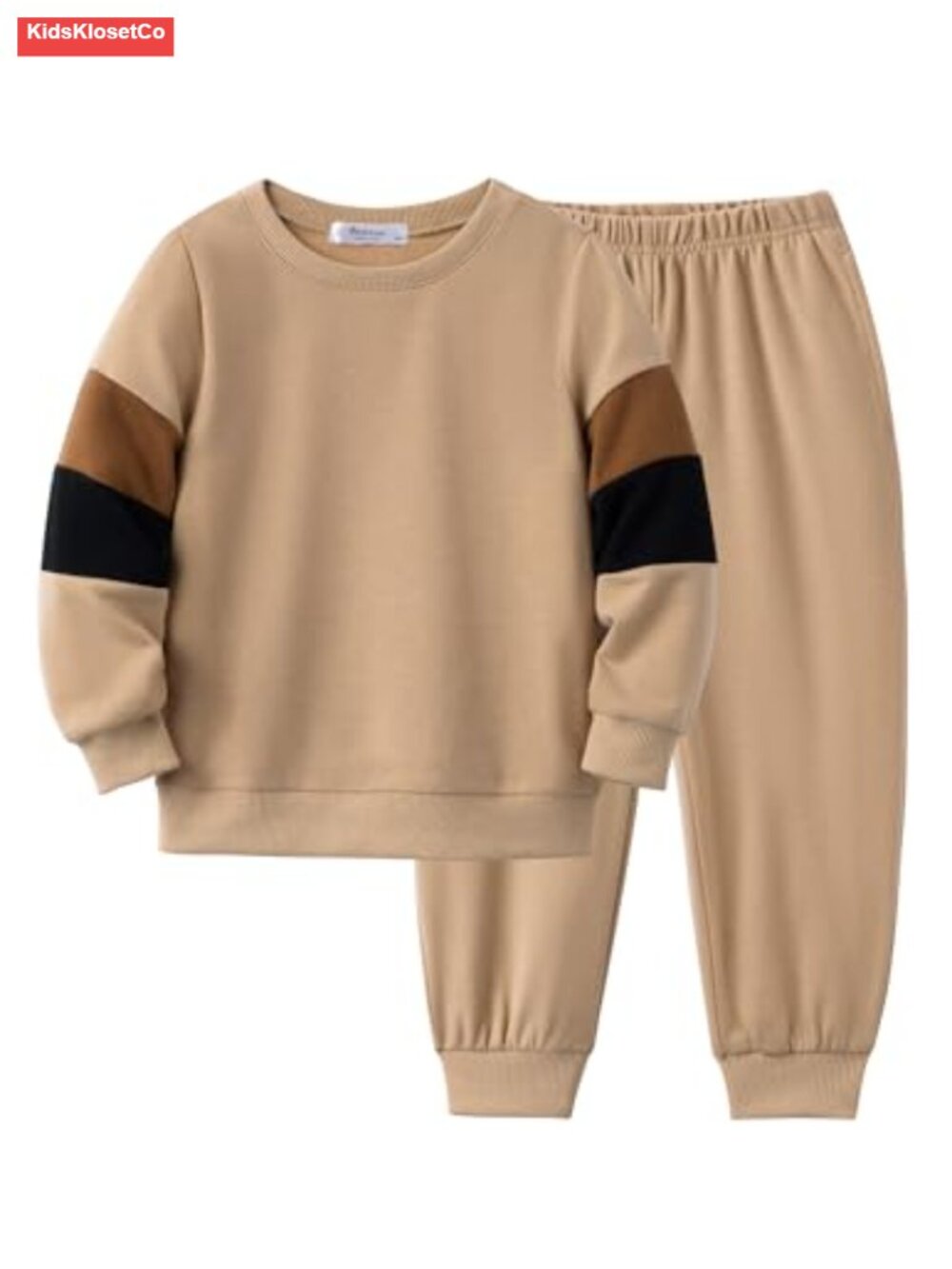 Boys Color Block Sweatshirt and Pants Set Fall Winter Toddler Kids